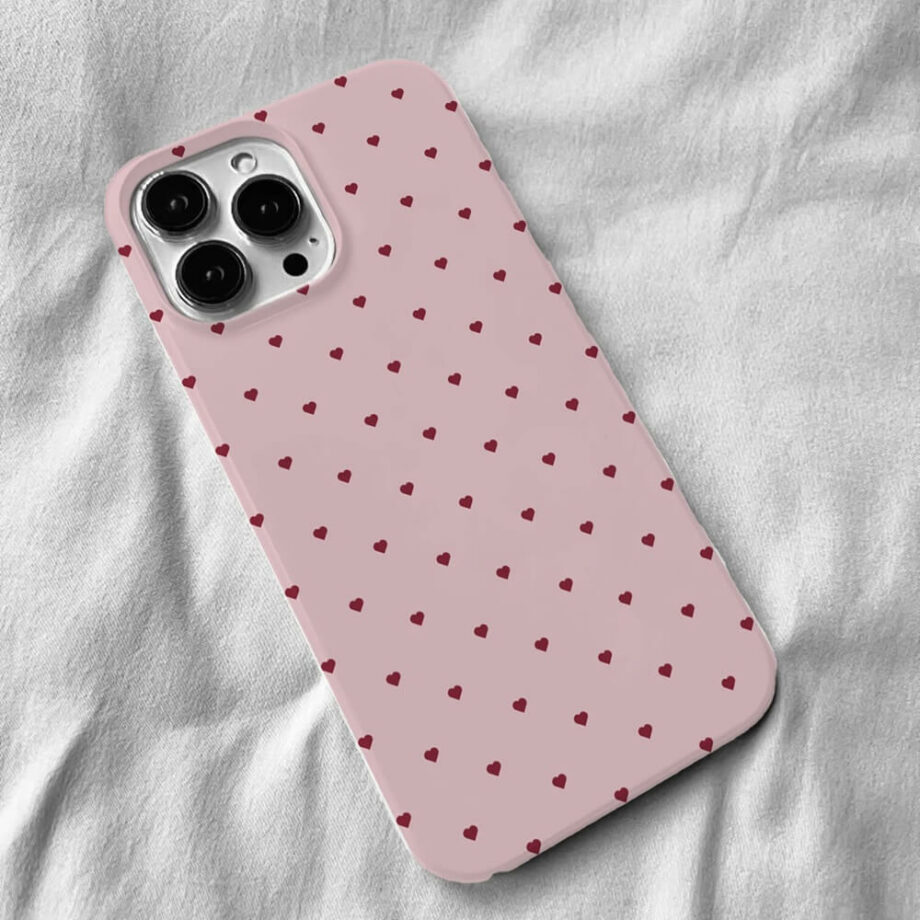 Glossy Pink Heart Phone Case