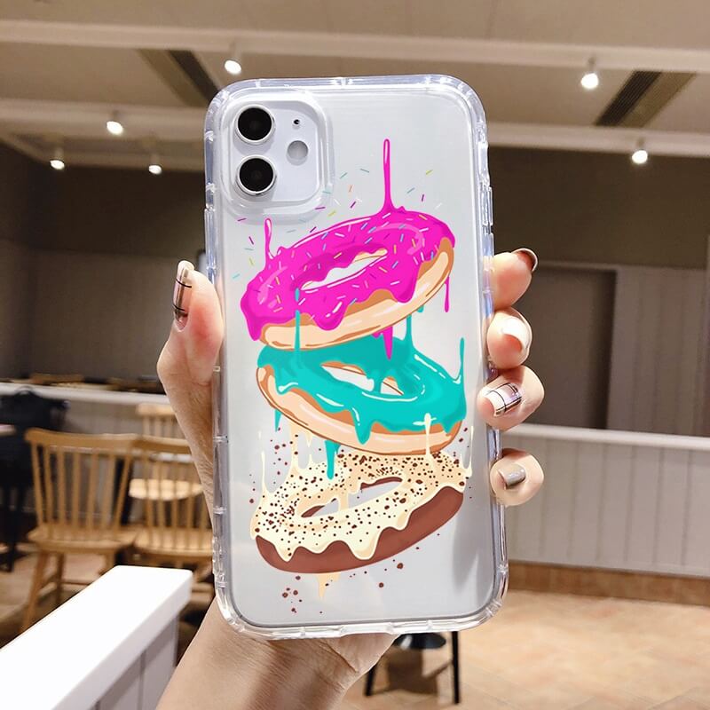 Pink Cake Clear Phone Case