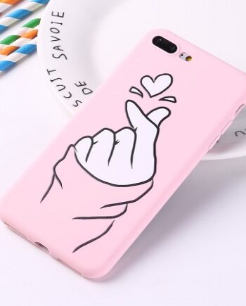 Pink heart phone case