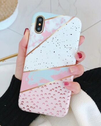 pink marble phone case