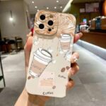 Ice Cube Coffee Phone Case with Pink Text Note Ice Cube Coffee Phone Case with Pink Text Note