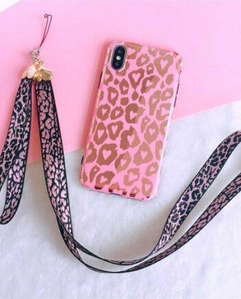 Pink leopard phone case