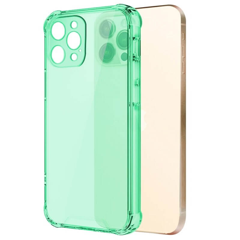 Green Shockproof Transparent iPhone Case