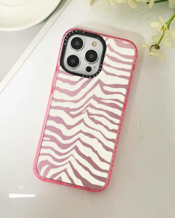 Pink zebra iPhone case