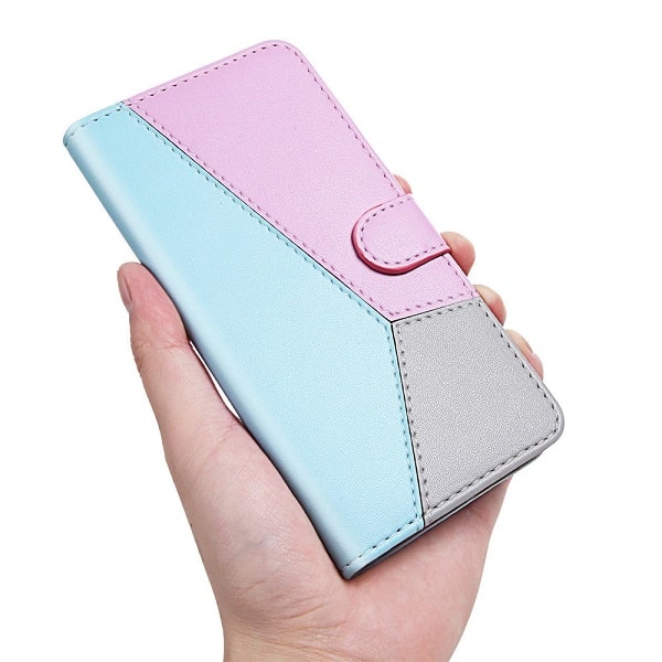 Geometric Flip Wallet Case With Card Holder