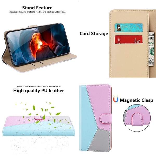 Geometric Flip Wallet Samsung Case With Card Holder