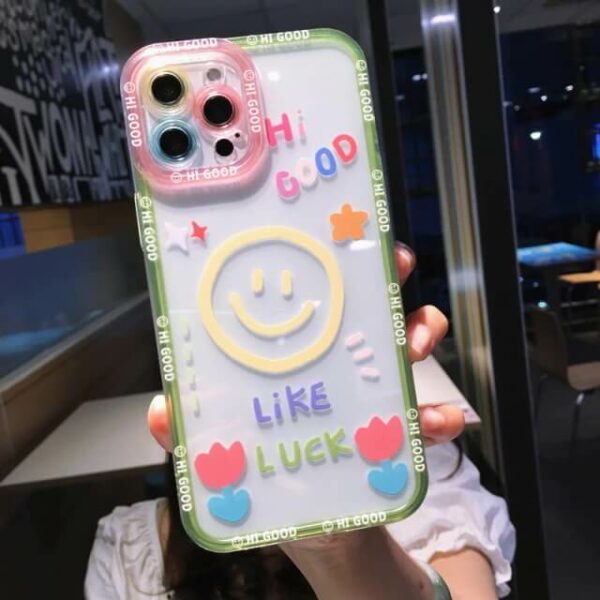 Clear smiley face iPhone Case