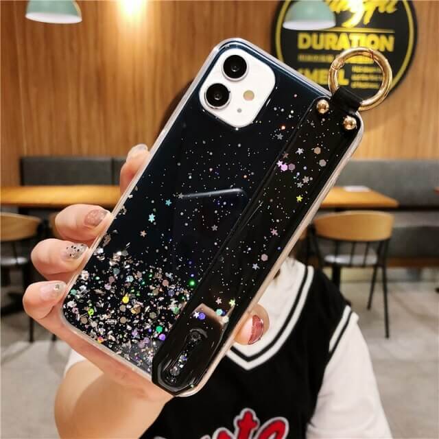 Glitter Phone Case With Hand Strap