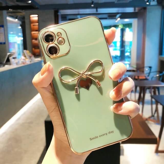 bowknot gold plated iPhone case