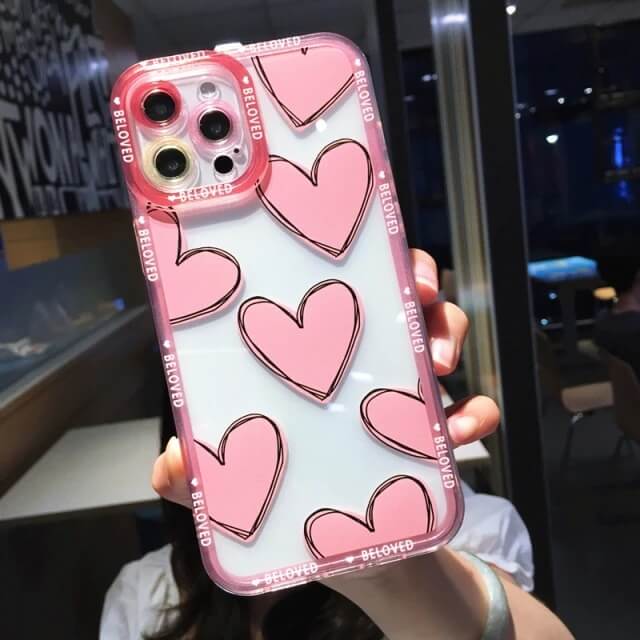 Hearts Phone Case Love iPhone Case iPhone 12 Pro Max Case 