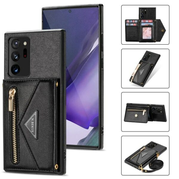 Leather Wallet Samsung Case With Card Holder