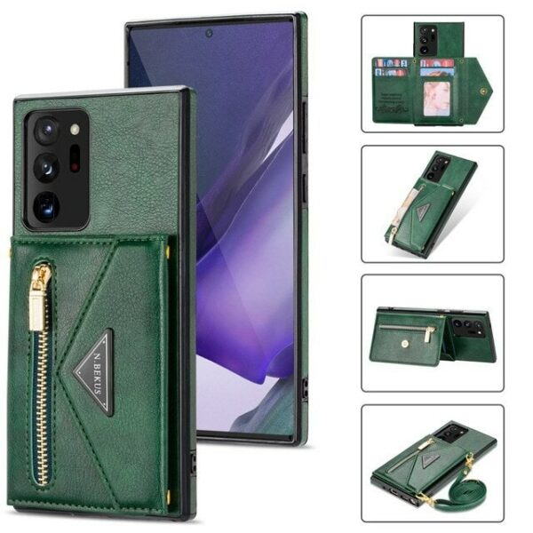 Leather Wallet Samsung Case With Kickstand