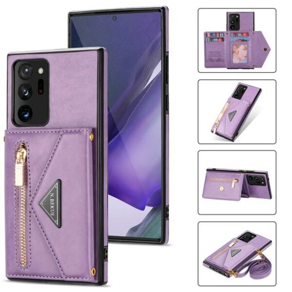 Purple wallet samsung S22 series case