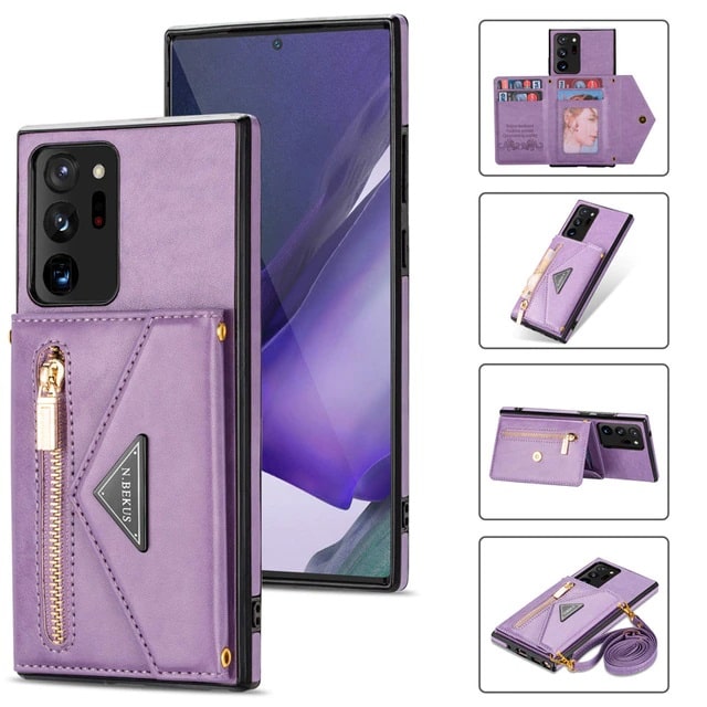 Purple wallet samsung S22 series case