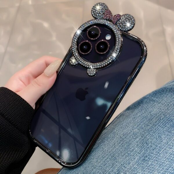 Black Diamond Bear Ear iPhone Case