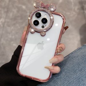 Rhinestone Diamond Bear Ear iPhone Case
