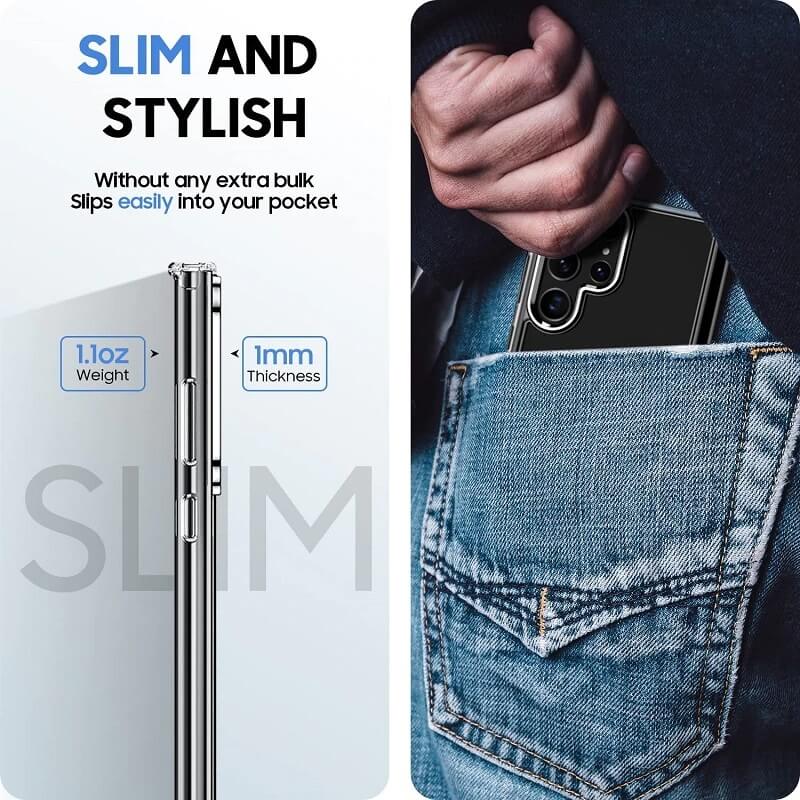 Slim SHOCKPROOF Clear Samsung Galaxy S23 Ultra Phone Case