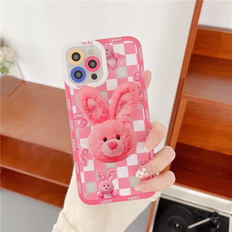 Candy Rabbit Hand Holder iPhone Case