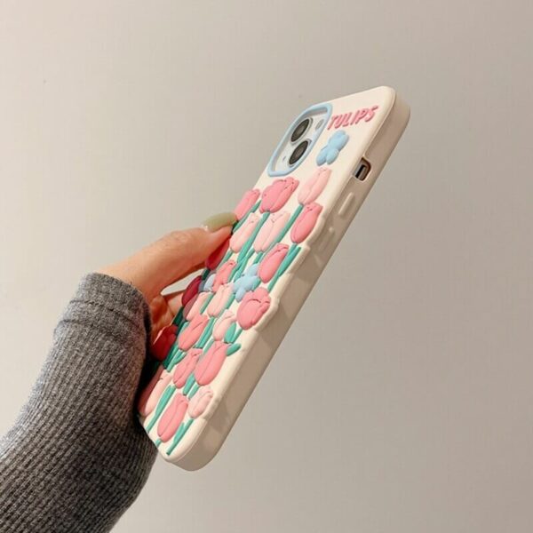 Cute Butterfly with 3D Flower iPhone Case
