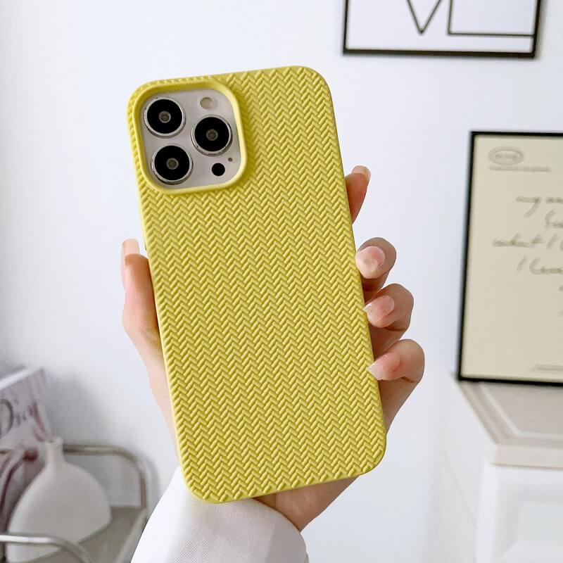 Yellow braided silicone case