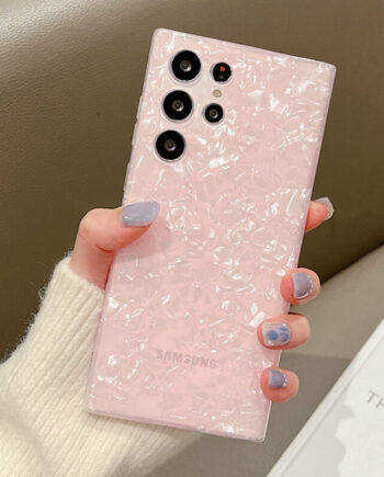 Pearl Glitter Soft Gel Silicone Samsung Case - Pink