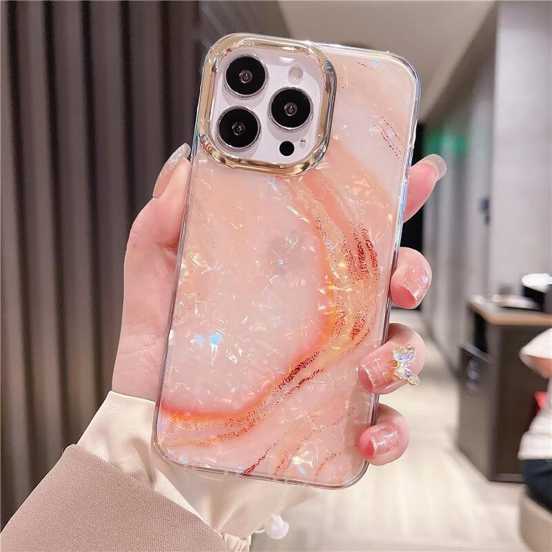 Marble and Glitter Shockproof iPhone case