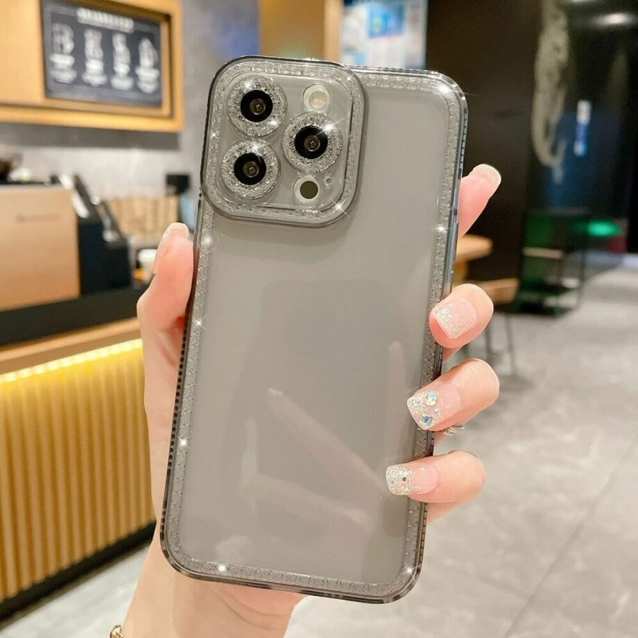Gray Anti-Yellowing Shockproof Clear iPhone Case