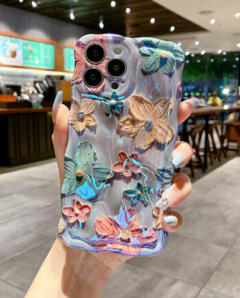 3D Flower Oil Painting iPhone Case