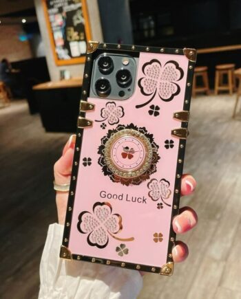 Clover flower square iPhone case