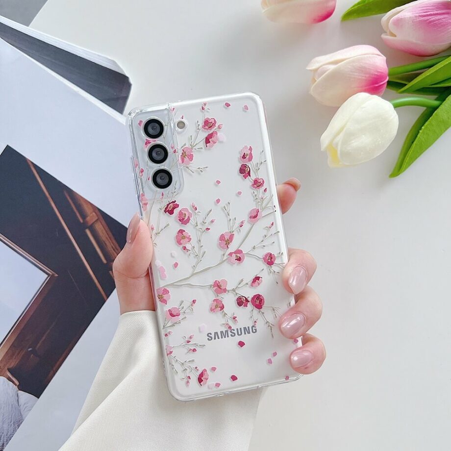 Flower Painted Clear Silicone Phone Case
