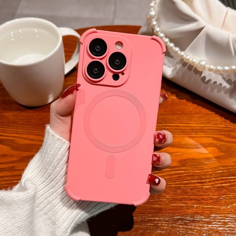 Liquid Silicone Wireless Magnetic Charging Shockproof iPhone Case