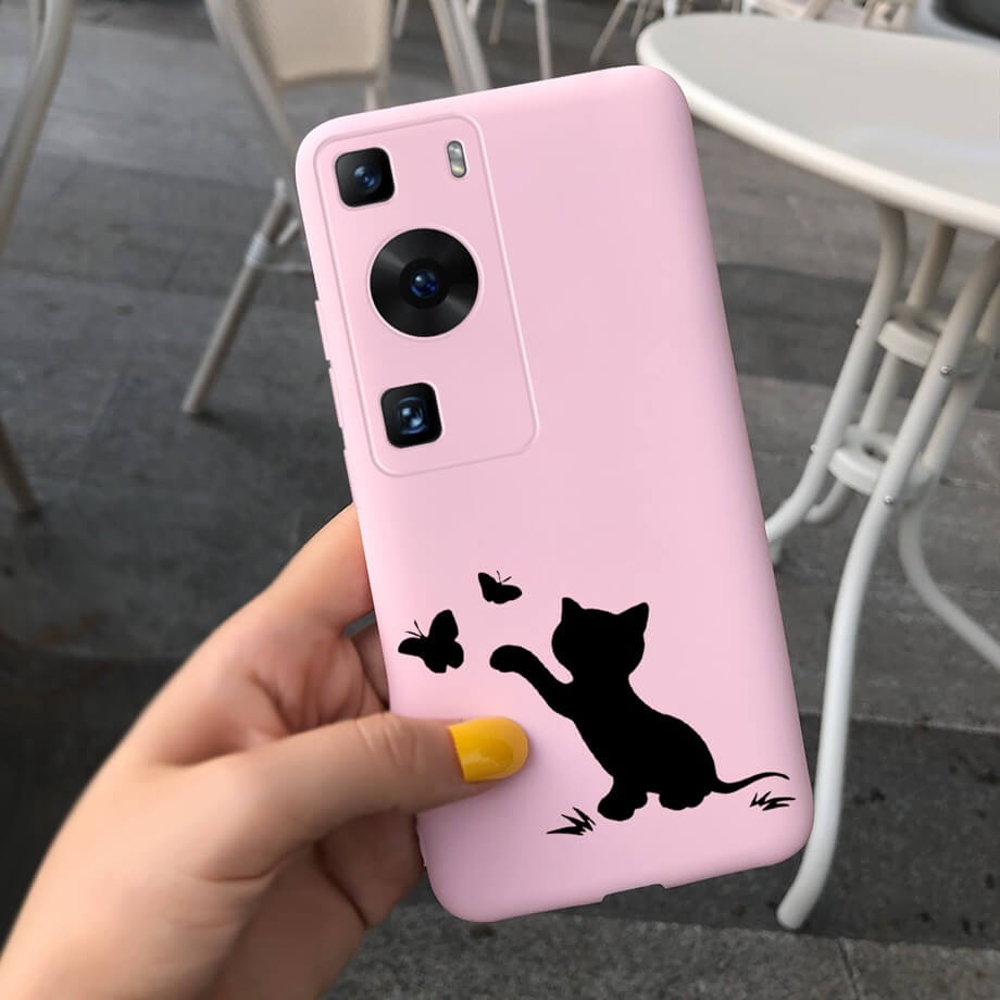 Cat and Butterfly Huawei Phone Case