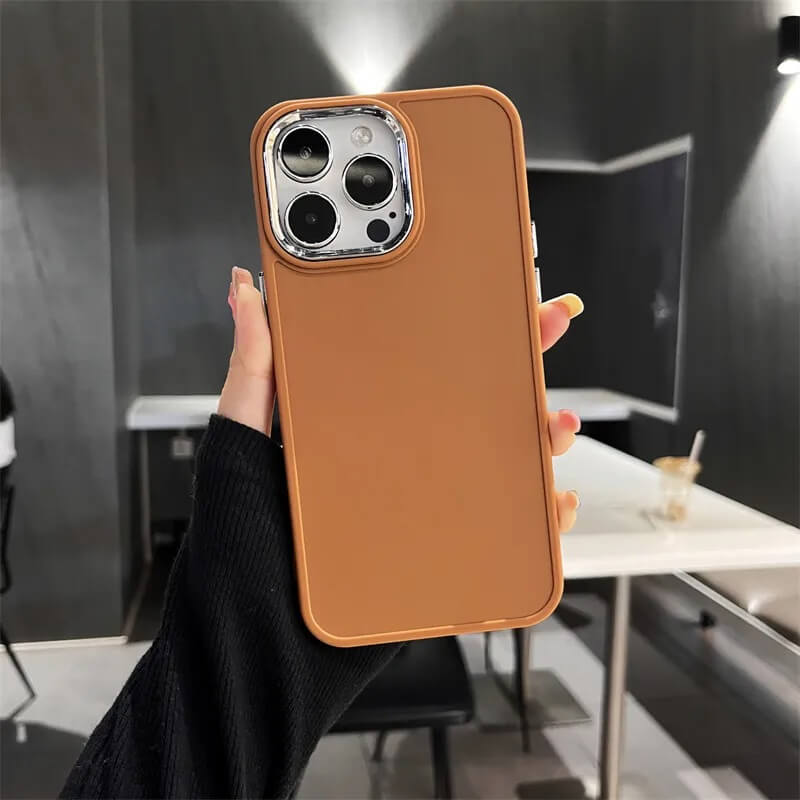 Plain Silicone Phone Case - brown
