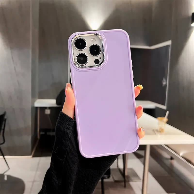 Purple Plain Silicone Bumper Phone Case