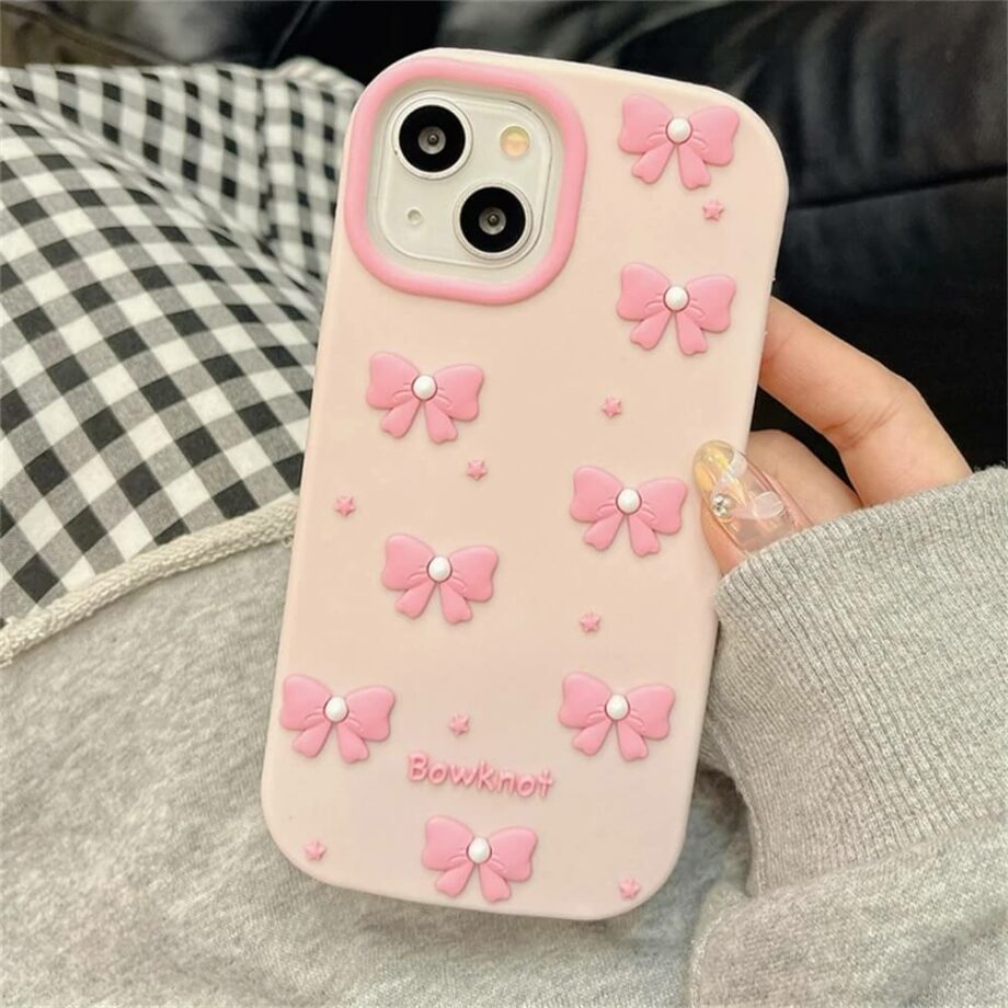 Cute Pink Bowknot iPhone Case