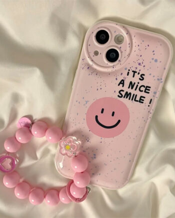 It's a nice smile phone case with wristlet bracelet