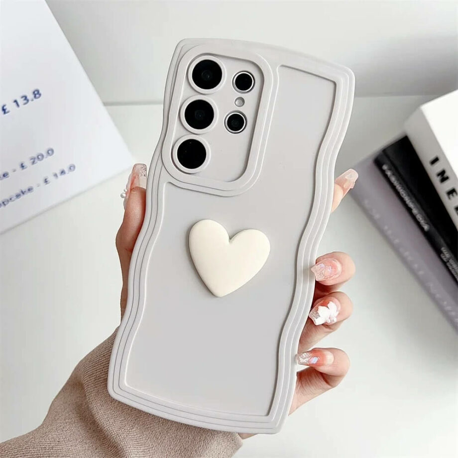 Curly Heart Wave Shape Phone Case Cover