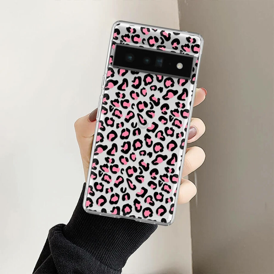 Leopard Clear Silicone Pixel Case