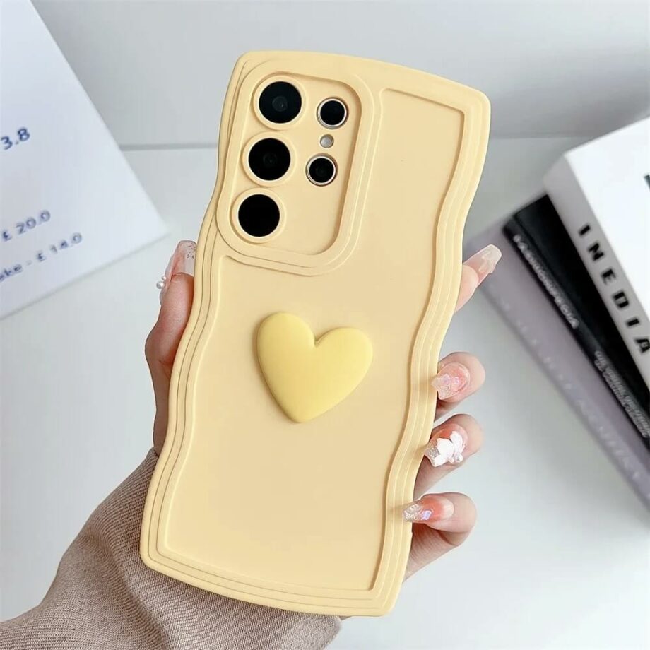 Yellow color heart case