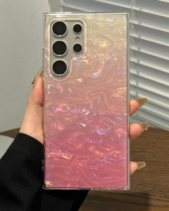 Gradient Glitter Laser Dreamy Shell Samsung Phone Case