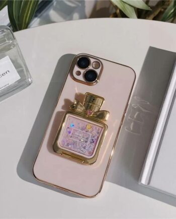 Perfume Bottle Liquid Quicksand Glitter Plating iPhone Case