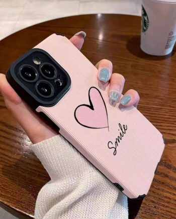 Pretty Smile Pink Heart iPhone Case