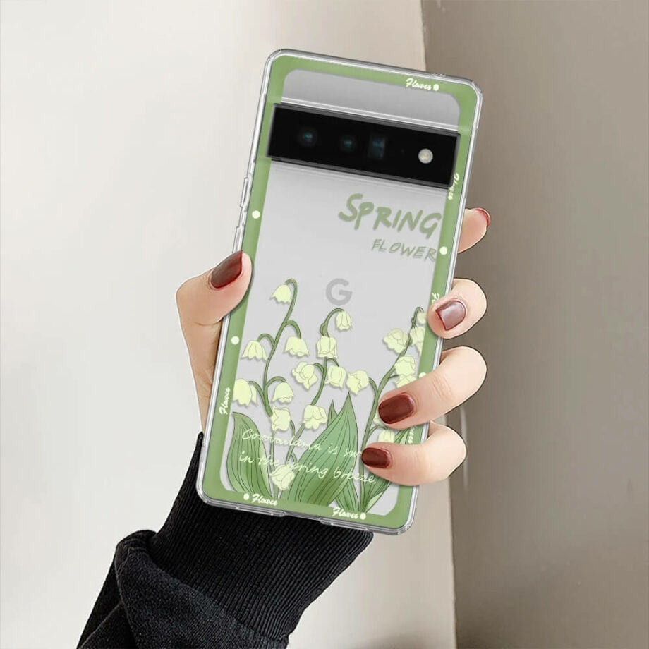 tulip spring flower pixel phone case