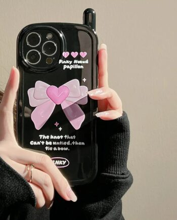 Pink Bow Mobile iPhone Case with Antenna
