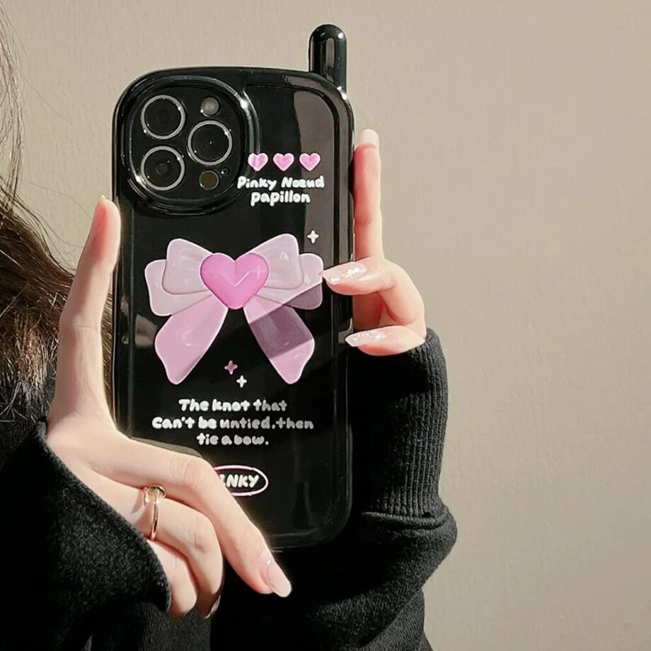 Pink Bow Mobile iPhone Case with Antenna