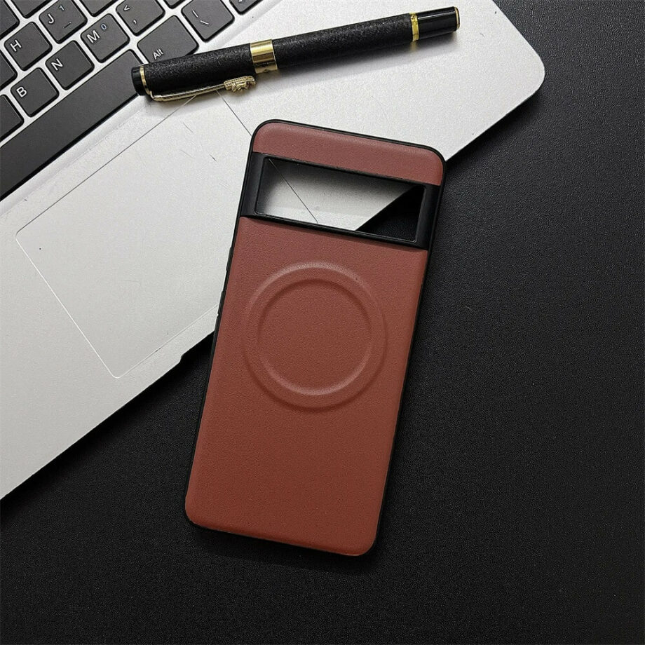 Google Pixel 9 Series Leather Case with MagSafe- brown