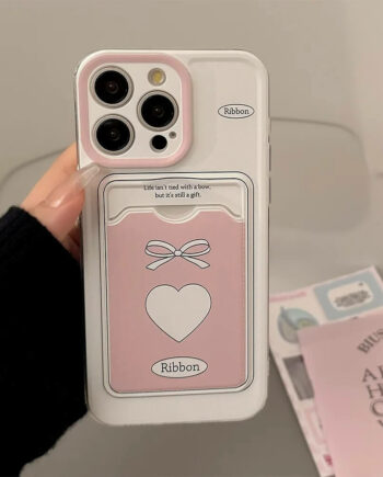 Ribbon Bow iPhone Case with Card Holder