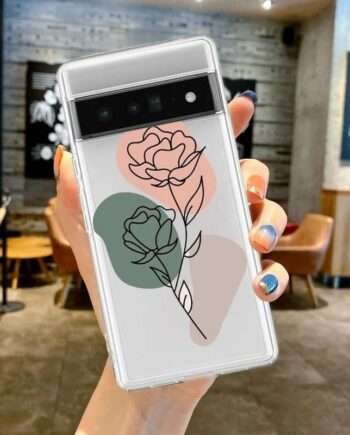 Clear Soft Silicone Flower Phone Case for Pixel 9 Series