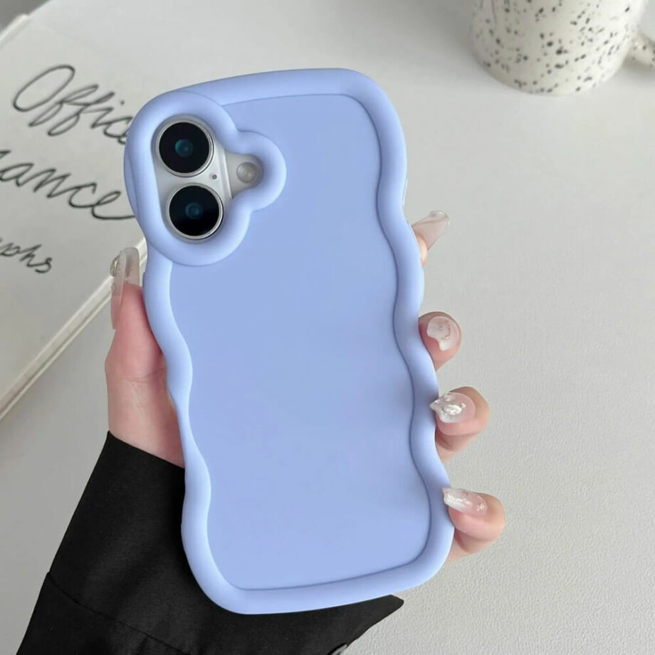 Curly Wave Frame iPhone Case- light_purple