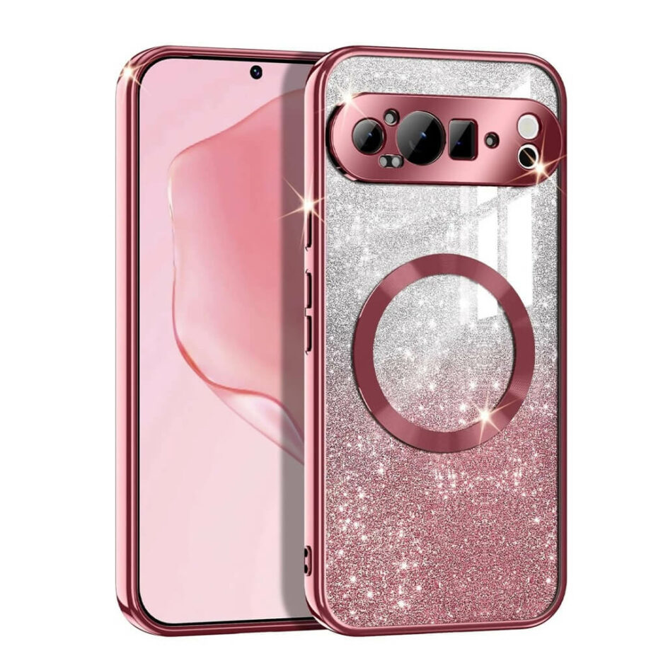 Glitter Magnetic Wireless Charger Case for Google Pixel 9, 9 Pro, 9 Pro XL